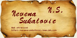 Nevena Šukalović vizit kartica